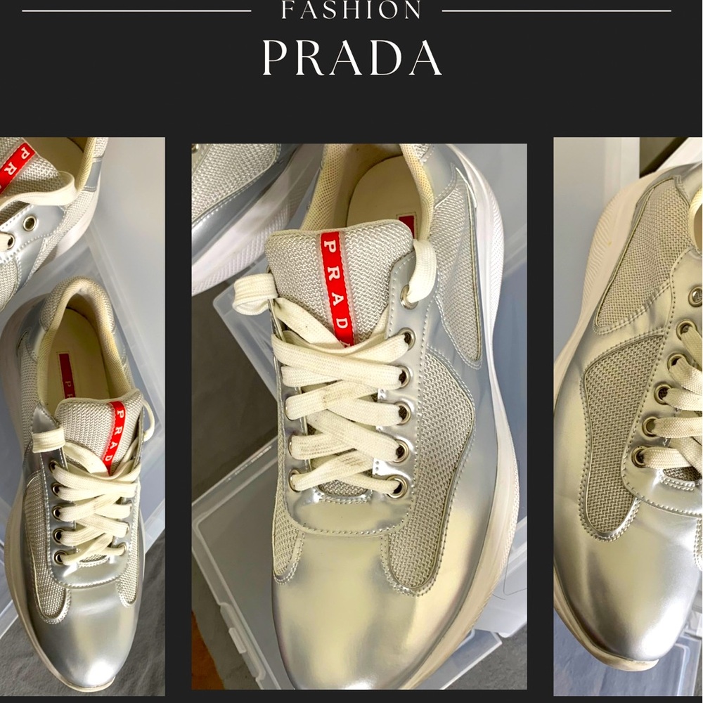 Prada Women's Silver Sneakers